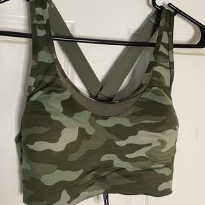 Camo and pink lining PINK sports bra NEW WITH TAGS